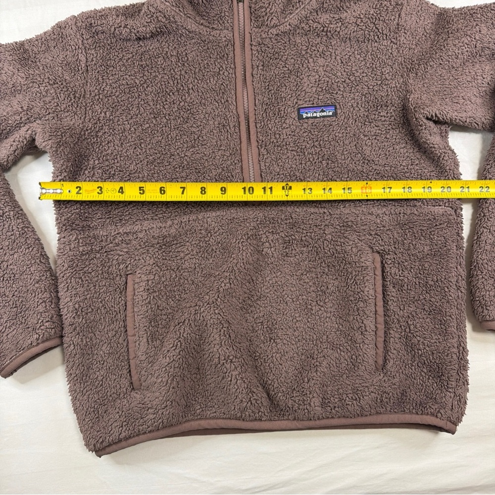 Patagonia Sherpa Fleece Hoodie Pullover Mens Small Brown 1/2 Zip - Picture 6 of 14